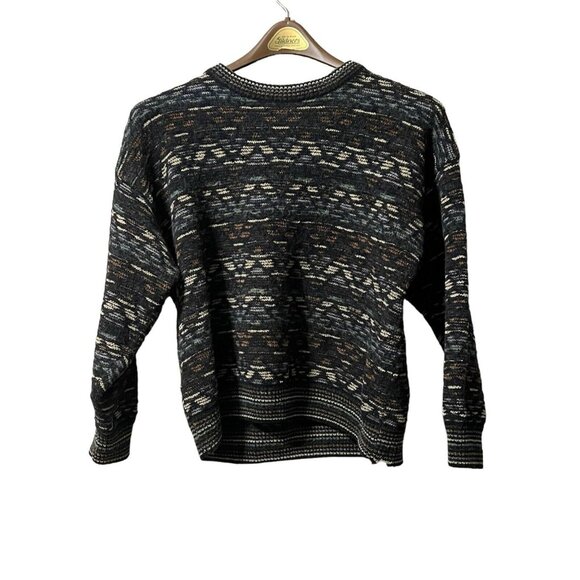 North Winds  Knitted Sweater Mens Size Large Geometric Grandpacore‎ Classic VTG - Picture 1 of 11